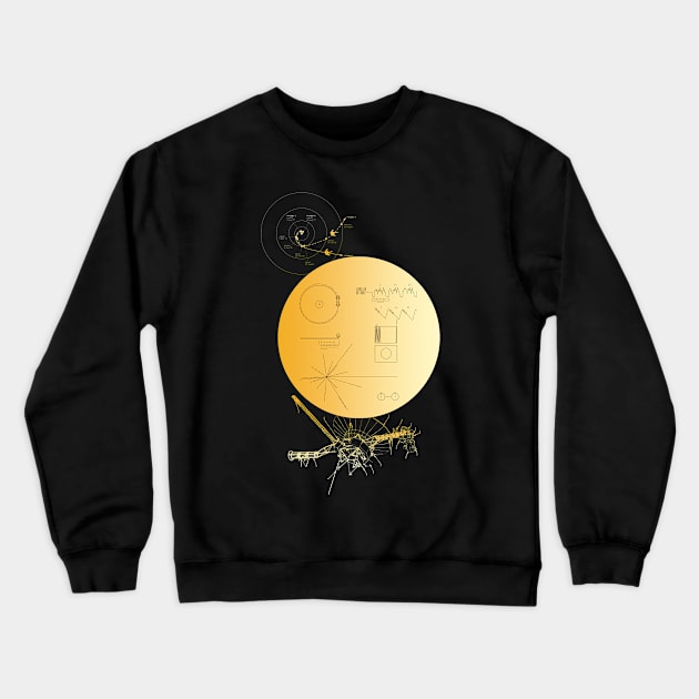 Voyager 1 Golden Record Crewneck Sweatshirt by Synthwave1950